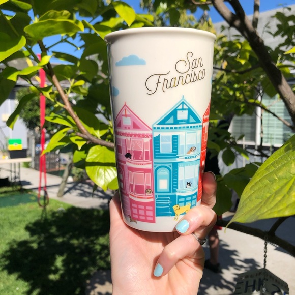 NWT STARBUCKS San Francisco Ceramic Tumbler 12oz - Picture 6 of 8
